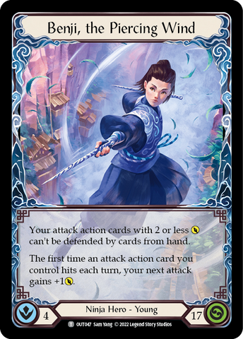 Flesh and Blood TCG | Benji, the Piercing Wind [OUT047] (Outsiders) | The Nerd Merchant