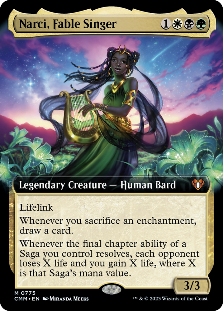 Magic | Narci, Fable Singer (Extended Art) [Commander Masters] | The Nerd Merchant