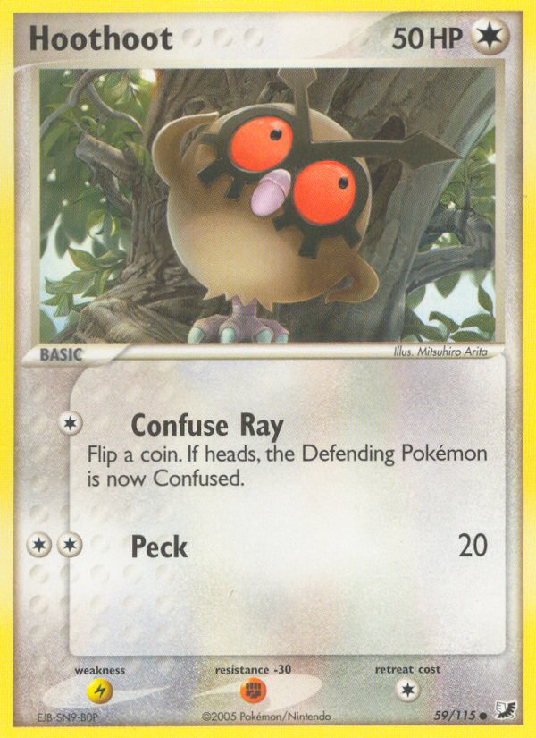 Pokemon | Hoothoot (59/115) [EX: Unseen Forces] | The Nerd Merchant