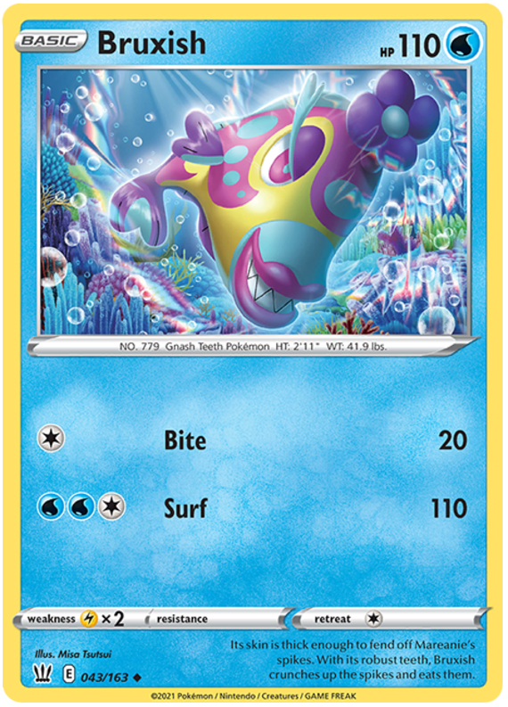 Pokemon | Bruxish (043/163) [Sword & Shield: Battle Styles] | The Nerd Merchant