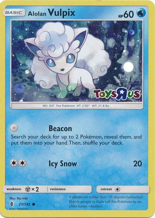 Pokemon | Alolan Vulpix (21/145) (Toys R Us Promo) [Sun & Moon: Guardians Rising] | The Nerd Merchant
