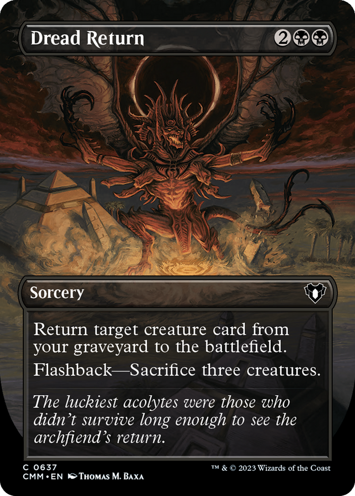 Magic | Dread Return (Borderless Alternate Art) [Commander Masters] | The Nerd Merchant