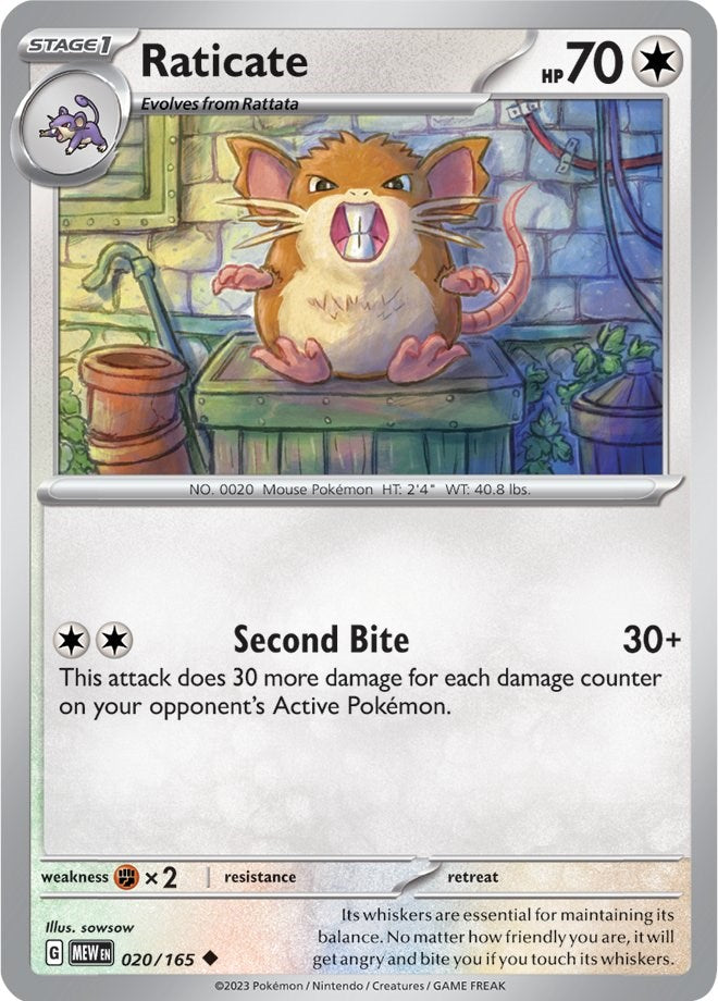 Pokemon | Raticate (020/165) [Scarlet & Violet 151] | The Nerd Merchant