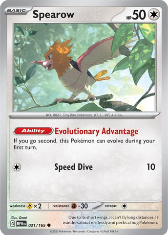 Pokemon | Spearow (021/165) [Scarlet & Violet 151] | The Nerd Merchant