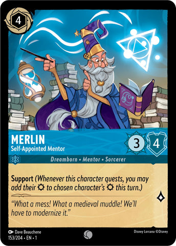 Lorcana | Merlin - Self-Appointed Mentor (153/204) [The First Chapter] | The Nerd Merchant