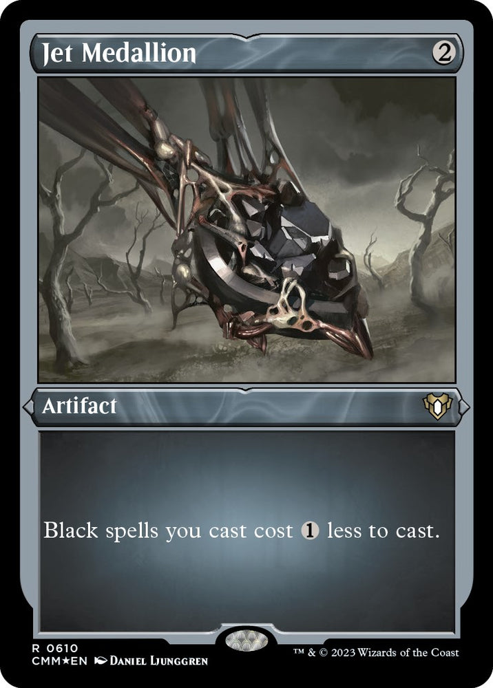 Magic | Jet Medallion (Foil Etched) [Commander Masters] | The Nerd Merchant