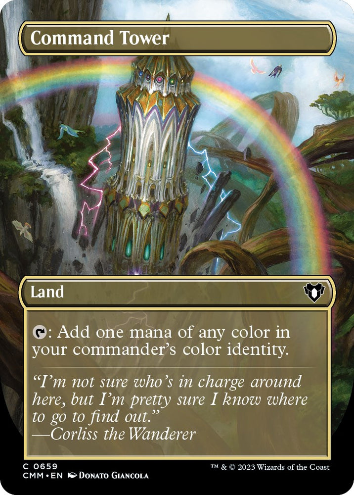 Magic | Command Tower (Borderless Alternate Art) [Commander Masters] | The Nerd Merchant