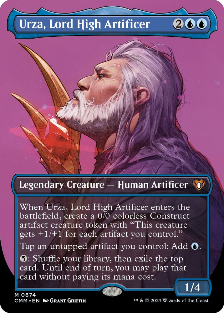 Magic | Urza, Lord High Artificer (Borderless Profile) [Commander Masters] | The Nerd Merchant