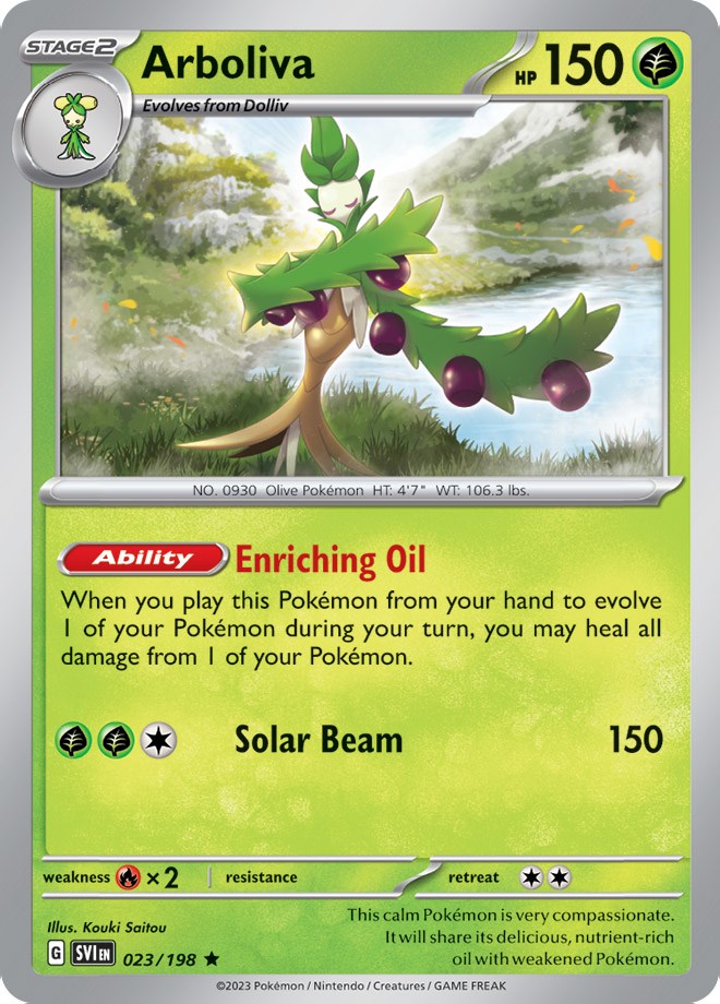 Pokemon | Arboliva (023/198) (Line Holo) [Scarlet & Violet: Base Set] | The Nerd Merchant