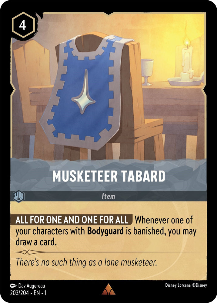 Lorcana | Musketeer Tabard (203/204) [The First Chapter] | The Nerd Merchant