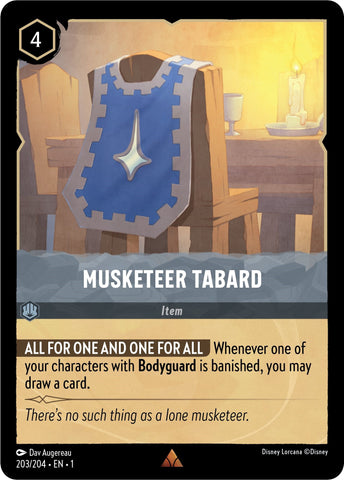 Lorcana | Musketeer Tabard (203/204) [The First Chapter] | The Nerd Merchant