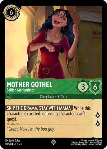 Lorcana | Mother Gothel - Selfish Manipulator (90/204) [The First Chapter] | The Nerd Merchant