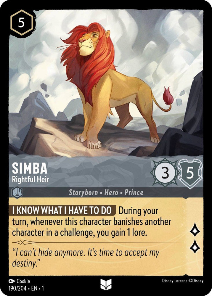 Lorcana | Simba - Rightful Heir (190/204) [The First Chapter] | The Nerd Merchant