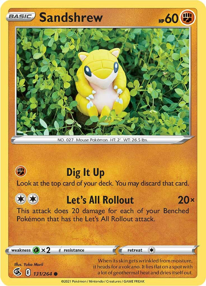 Pokemon | Sandshrew (131/264) [Sword & Shield: Fusion Strike] | The Nerd Merchant