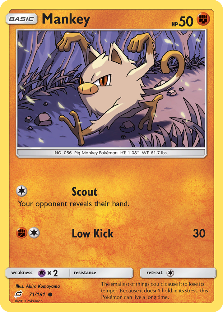Pokemon | Mankey (71/181) [Sun & Moon: Team Up] | The Nerd Merchant