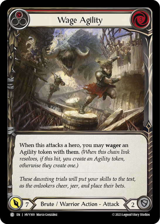 Flesh and Blood TCG | Wage Agility (Red) [HVY169] (Heavy Hitters)  Rainbow Foil | The Nerd Merchant