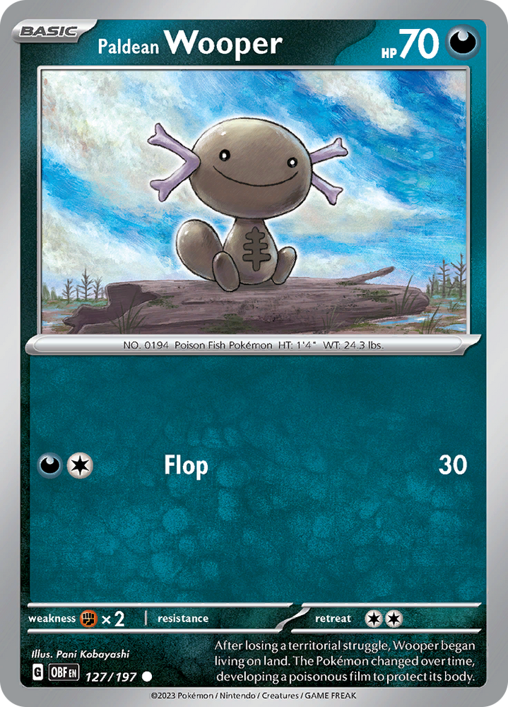 Pokemon | Paldean Wooper (127/197) [Scarlet & Violet: Obsidian Flames] | The Nerd Merchant