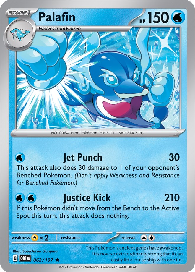 Pokemon | Palafin (062/197) (Theme Deck Exclusive) [Scarlet & Violet: Obsidian Flames] | The Nerd Merchant
