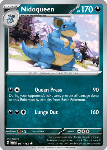 Pokemon | Nidoqueen (031/165) [Scarlet & Violet 151] | The Nerd Merchant