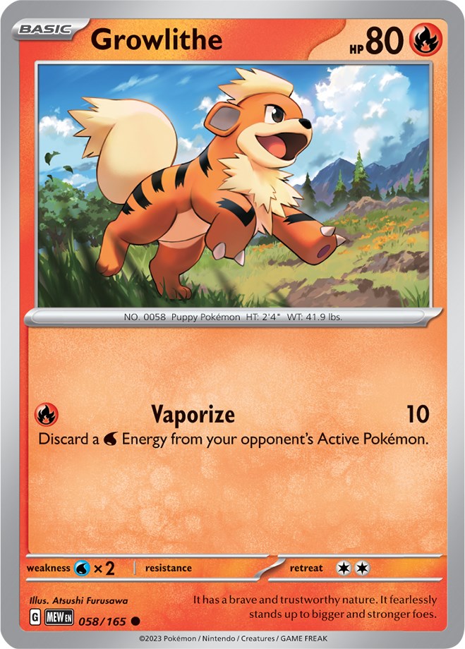 Pokemon | Growlithe (058/165) [Scarlet & Violet 151] | The Nerd Merchant