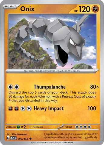 Pokemon | Onix (095/165) [Scarlet & Violet 151] | The Nerd Merchant