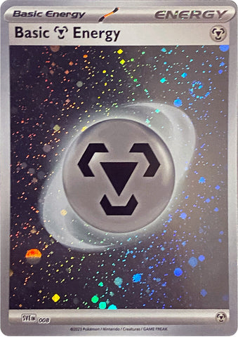 Pokemon | Basic Metal Energy (008) (Cosmos Holo) [Scarlet & Violet: Base Set] | The Nerd Merchant