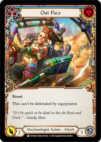 Flesh and Blood TCG | Out Pace (Blue) [EVO206] (Bright Lights) | The Nerd Merchant