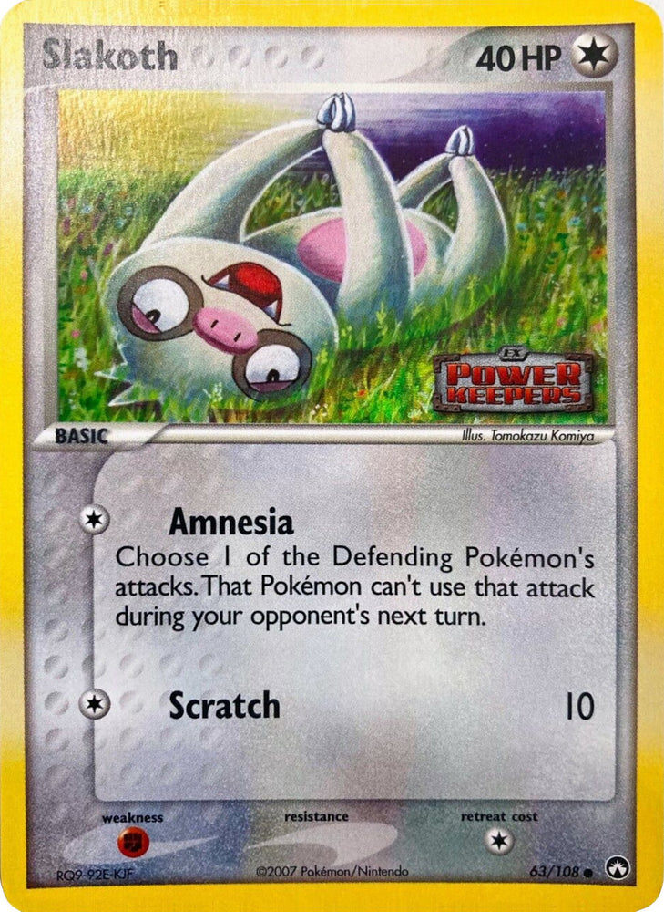 Pokemon | Slakoth (63/108) (Stamped) [EX: Power Keepers] | The Nerd Merchant