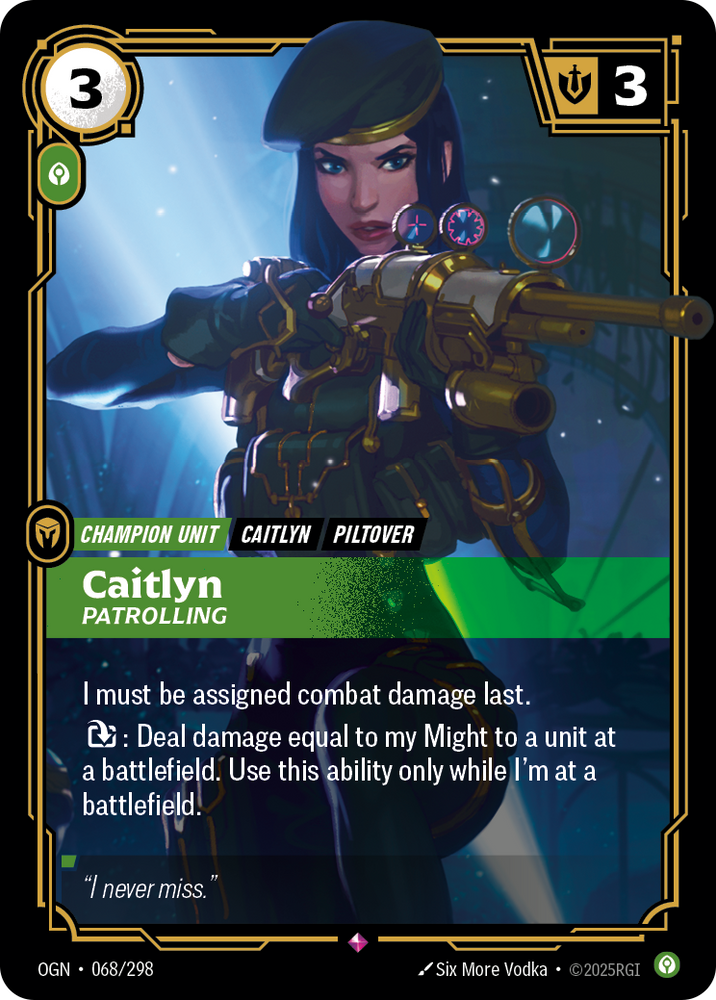 Caitlyn, Patrolling (Foil) - Origins #68