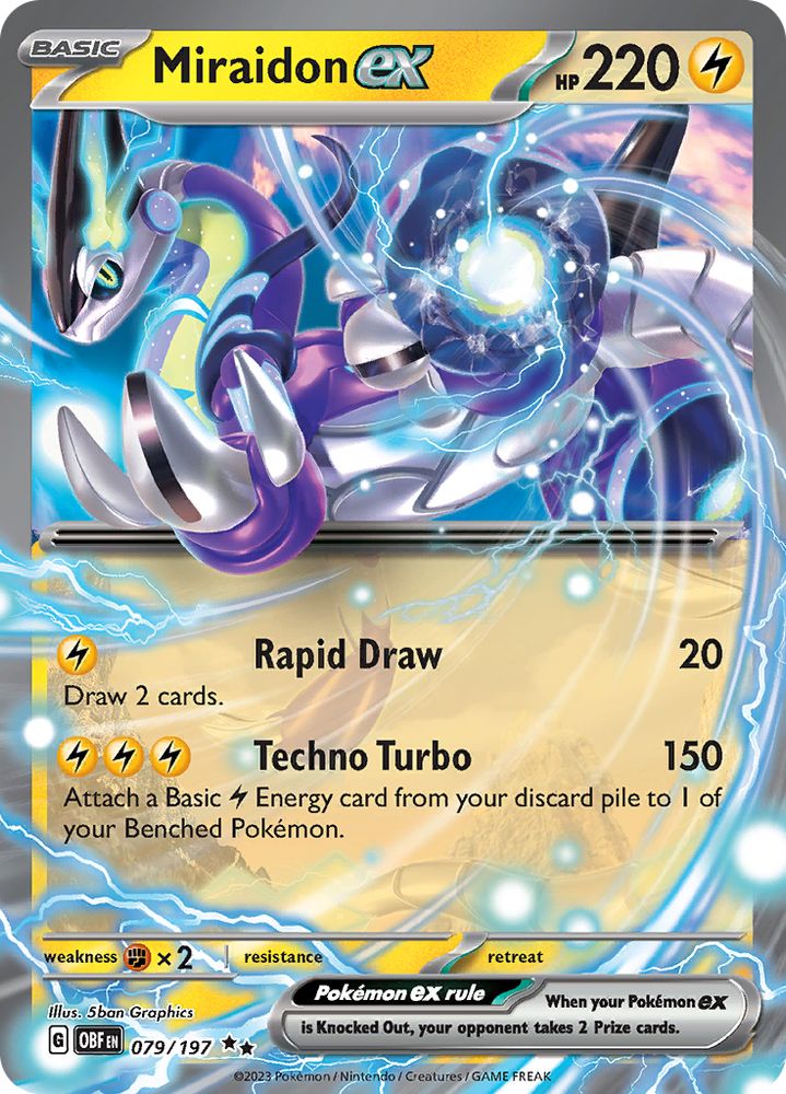 Pokemon | Miraidon ex (079/197) [Scarlet & Violet: Obsidian Flames] | The Nerd Merchant