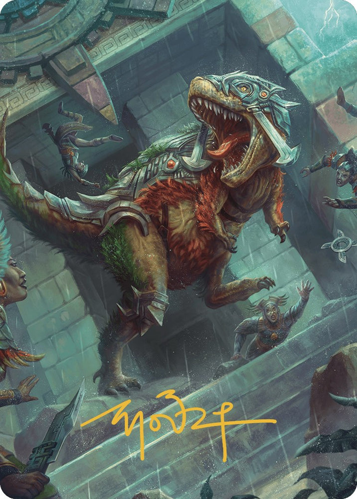 Magic | Carnage Tyrant Art Card (Gold-Stamped Signature) [The Lost Caverns of Ixalan Art Series] | The Nerd Merchant