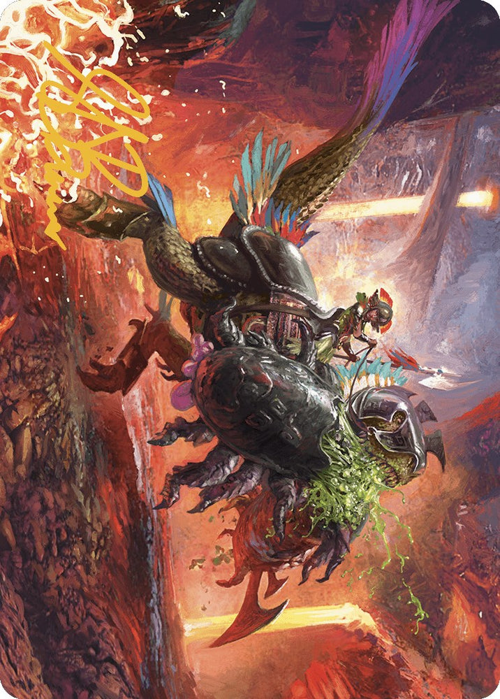 Magic | Triumphant Chomp Art Card (Gold-Stamped Signature) [The Lost Caverns of Ixalan Art Series] | The Nerd Merchant