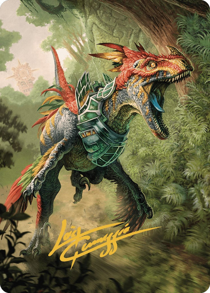 Magic | Dinosaur Token Art Card (Gold-Stamped Signature) [The Lost Caverns of Ixalan Art Series] | The Nerd Merchant