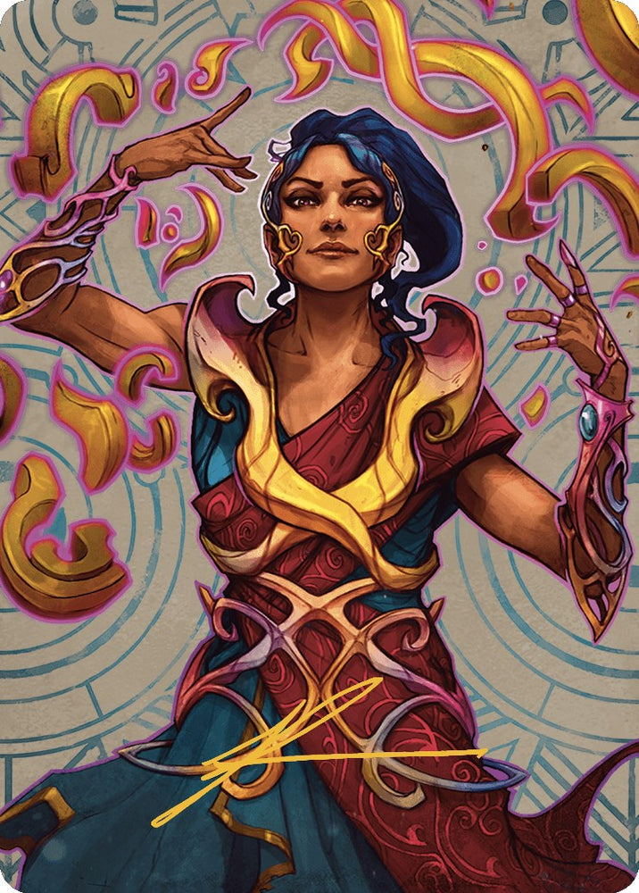 Magic | Saheeli, the Sun's Brilliance Art Card (Gold-Stamped Signature) [The Lost Caverns of Ixalan Art Series] | The Nerd Merchant