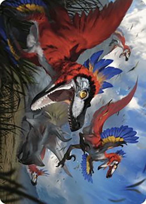 Magic | Wrathful Raptors Art Card [The Lost Caverns of Ixalan Art Series] | The Nerd Merchant