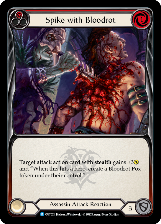 Flesh and Blood TCG | Spike with Bloodrot (Red) [OUT021] (Outsiders) | The Nerd Merchant