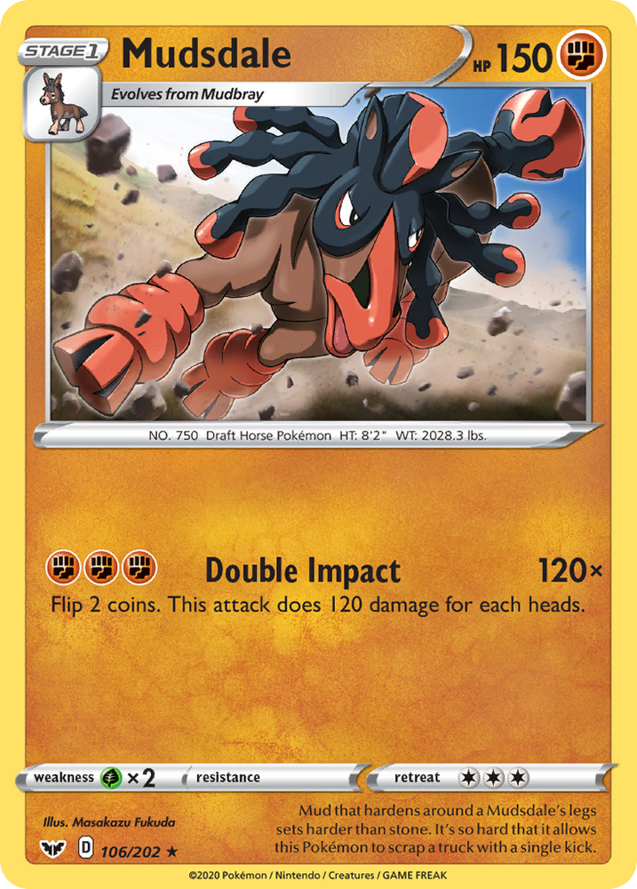 Pokemon | Mudsdale (106/202) [Sword & Shield: Base Set] | The Nerd Merchant