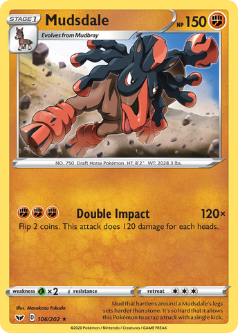 Pokemon | Mudsdale (106/202) [Sword & Shield: Base Set] | The Nerd Merchant