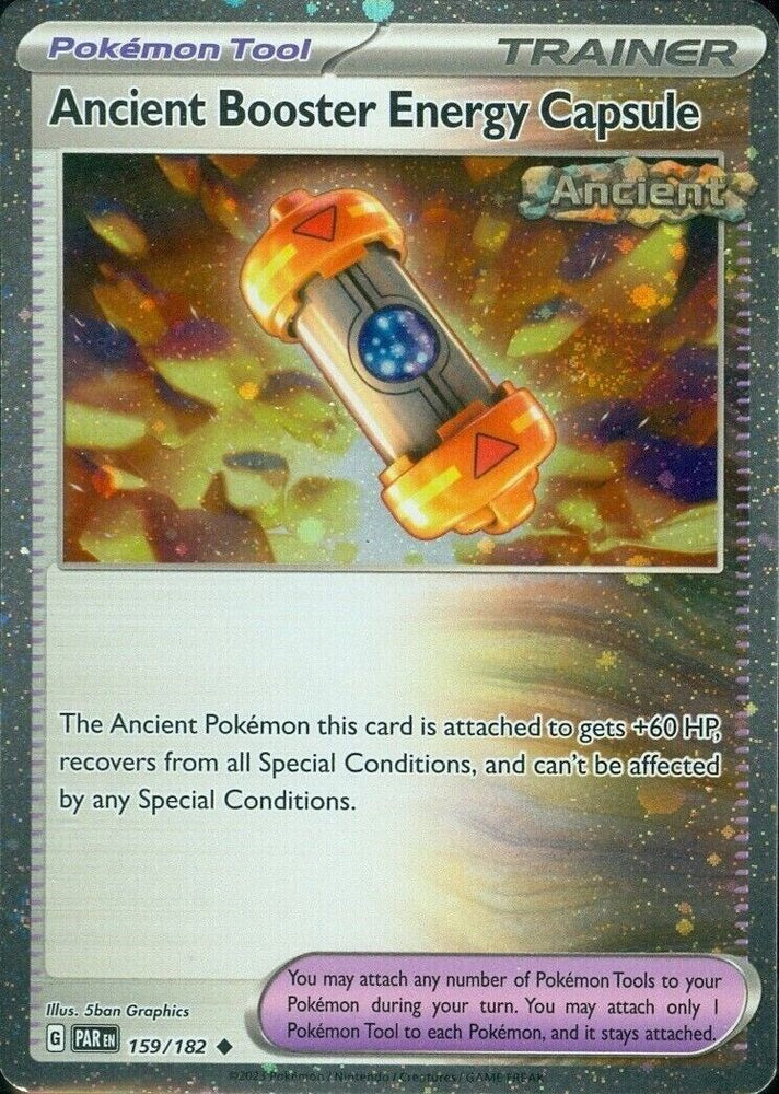Pokemon | Ancient Booster Energy Capsule (159/182) (Cosmos Holo) [Scarlet & Violet: Paradox Rift] | The Nerd Merchant