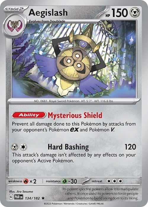 Pokemon | Aegislash (134/182) (Build & Battle Box) [Scarlet & Violet: Paradox Rift] | The Nerd Merchant