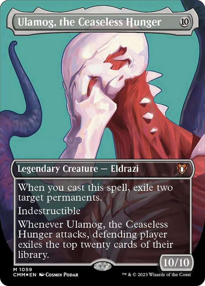 Magic | Ulamog, the Ceaseless Hunger (Borderless Textured Foil Frame Break) [Commander Masters] | The Nerd Merchant
