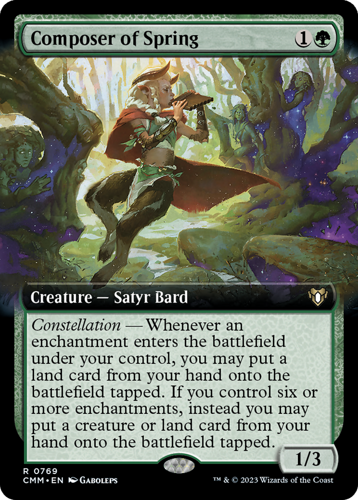 Magic | Composer of Spring (Extended Art) [Commander Masters] | The Nerd Merchant