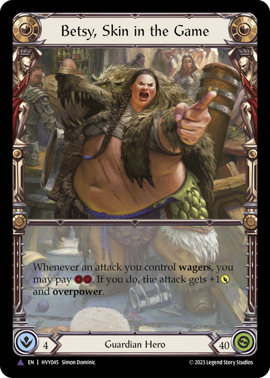Flesh and Blood TCG | Betsy, Skin in the Game (Marvel) [HVY045] (Heavy Hitters)  Cold Foil | The Nerd Merchant