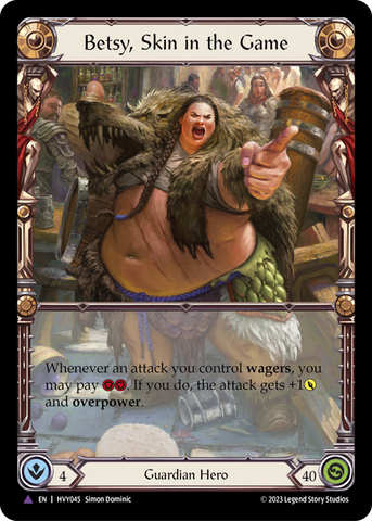 Flesh and Blood TCG | Betsy, Skin in the Game (Marvel) [HVY045] (Heavy Hitters)  Cold Foil | The Nerd Merchant