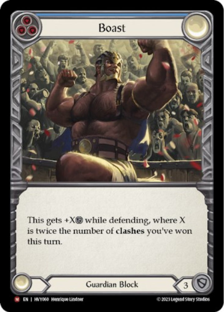 Flesh and Blood TCG | Boast (Blue) [HVY060] (Heavy Hitters)  Rainbow Foil | The Nerd Merchant