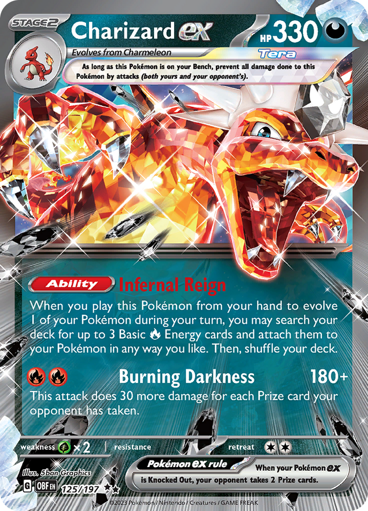 Pokemon | Charizard ex (125/197) [Scarlet & Violet: Obsidian Flames] | The Nerd Merchant