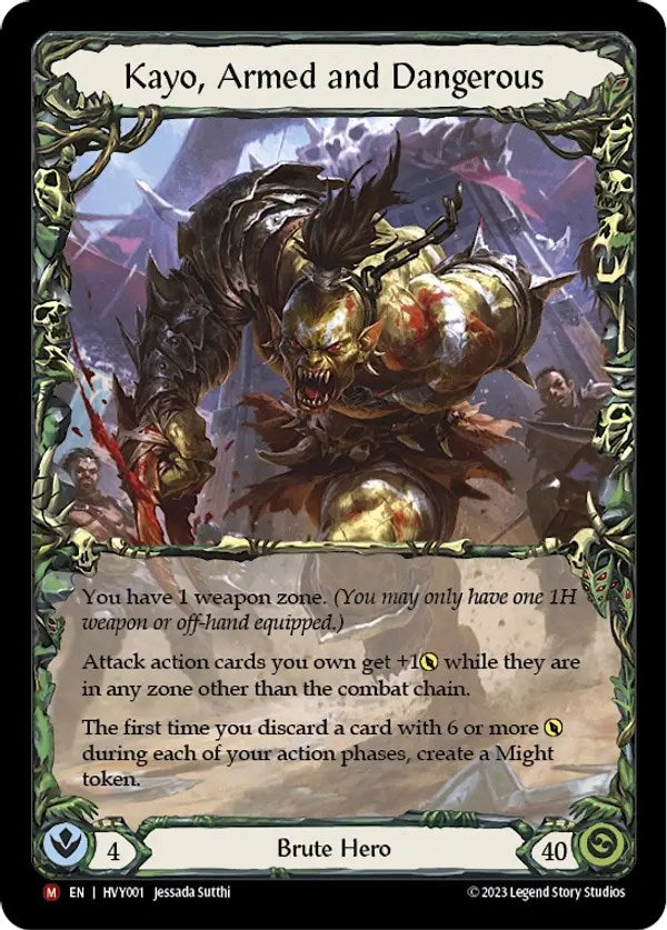 Flesh and Blood TCG | Kayo, Armed and Dangerous (Regular) [HVY001] (Heavy Hitters) | The Nerd Merchant