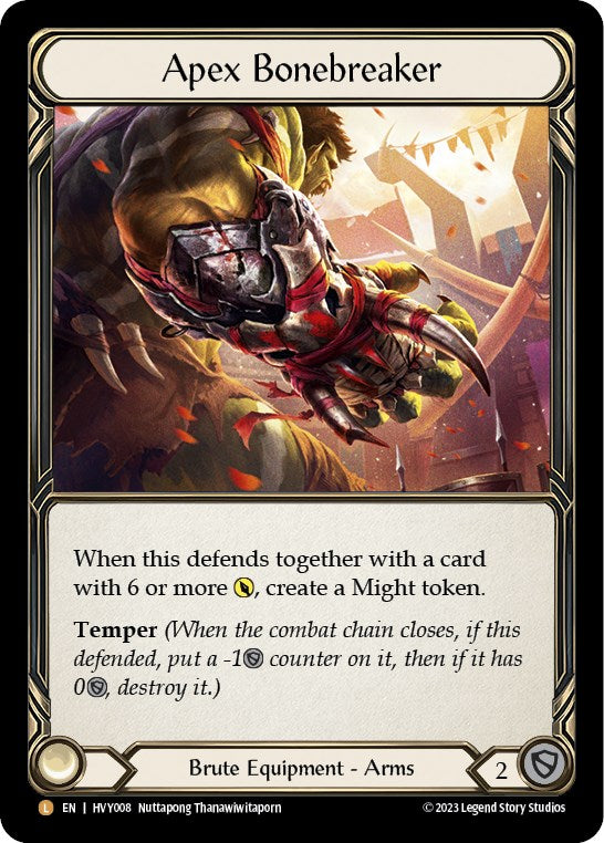 Flesh and Blood TCG | Apex Bonebreaker [HVY008] (Heavy Hitters)  Rainbow Foil | The Nerd Merchant