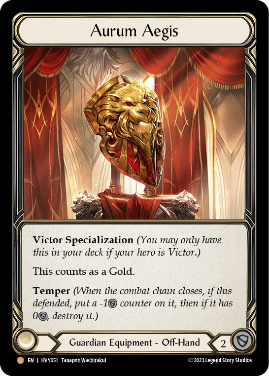 Flesh and Blood TCG | Aurum Aegis [HVY051] (Heavy Hitters)  Rainbow Foil | The Nerd Merchant