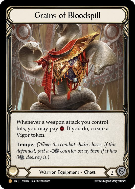 Flesh and Blood TCG | Grains of Bloodspill [HVY097] (Heavy Hitters)  Cold Foil | The Nerd Merchant